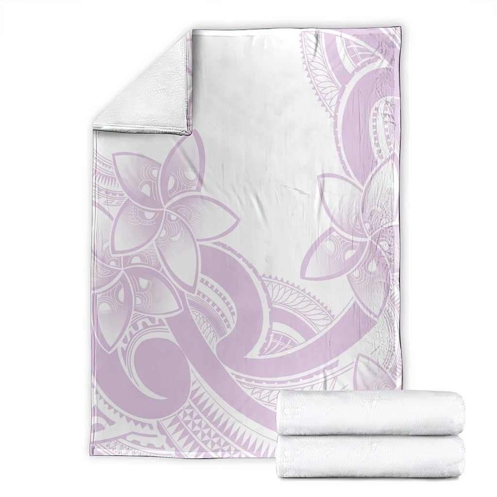 Polynesian Tribal Plumeria Lotu Tamaiti Blanket Pastel Mauve - Polynesian Pride