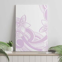 Polynesian Tribal Plumeria Lotu Tamaiti Canvas Wall Art Pastel Mauve - Polynesian Pride