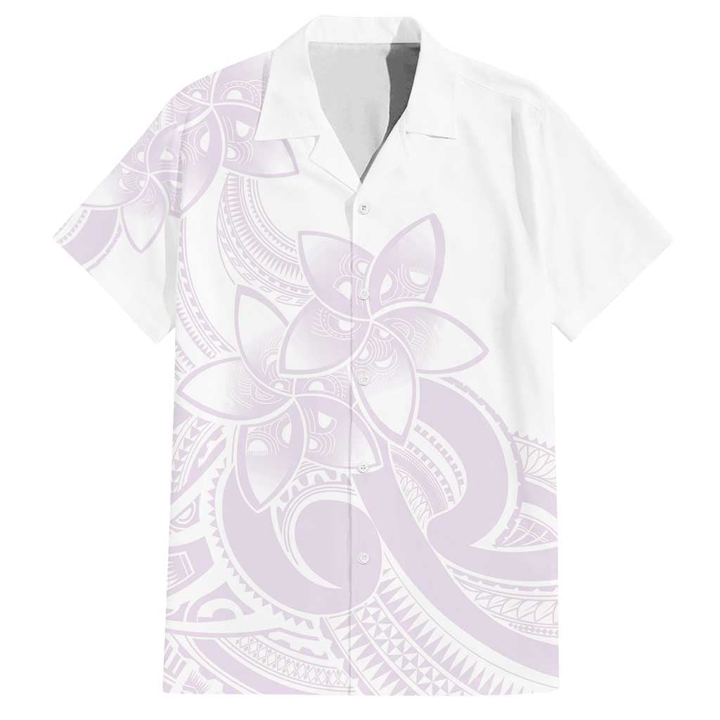 Polynesian Tribal Plumeria Lotu Tamaiti Family Matching Summer Maxi Dress and Hawaiian Shirt Pastel Mauve - Polynesian Pride