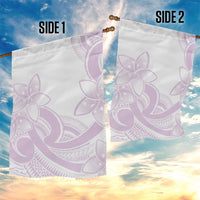 Polynesian Tribal Plumeria Lotu Tamaiti Garden Flag Pastel Mauve - Polynesian Pride