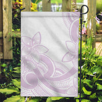 Polynesian Tribal Plumeria Lotu Tamaiti Garden Flag Pastel Mauve - Polynesian Pride