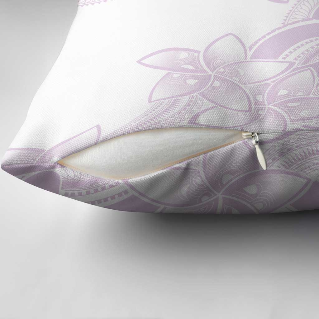 Polynesian Tribal Plumeria Lotu Tamaiti Pillow Cover Pastel Mauve - Polynesian Pride