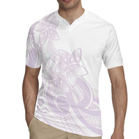 Polynesian Tribal Plumeria Lotu Tamaiti Rugby Jersey Pastel Mauve - Polynesian Pride