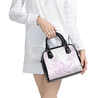 Polynesian Tribal Plumeria Lotu Tamaiti Shoulder Handbag Pastel Mauve - Polynesian Pride
