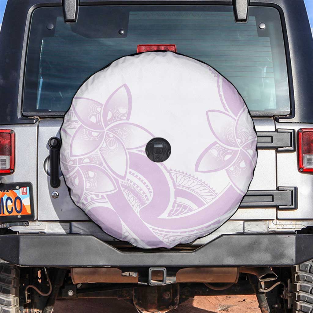 Polynesian Tribal Plumeria Lotu Tamaiti Spare Tire Cover Pastel Mauve - Polynesian Pride