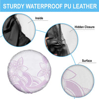 Polynesian Tribal Plumeria Lotu Tamaiti Spare Tire Cover Pastel Mauve - Polynesian Pride