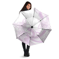 Polynesian Tribal Plumeria Lotu Tamaiti Umbrella Pastel Mauve - Polynesian Pride