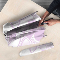 Polynesian Tribal Plumeria Lotu Tamaiti Umbrella Pastel Mauve - Polynesian Pride