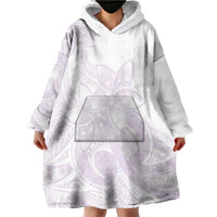 Polynesian Tribal Plumeria Lotu Tamaiti Wearable Blanket Hoodie Pastel Mauve - Polynesian Pride