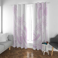 Polynesian Tribal Plumeria Lotu Tamaiti Window Curtain Pastel Mauve - Polynesian Pride