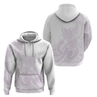 Polynesian Tribal Plumeria Lotu Tamaiti Zip Hoodie Pastel Mauve - Polynesian Pride