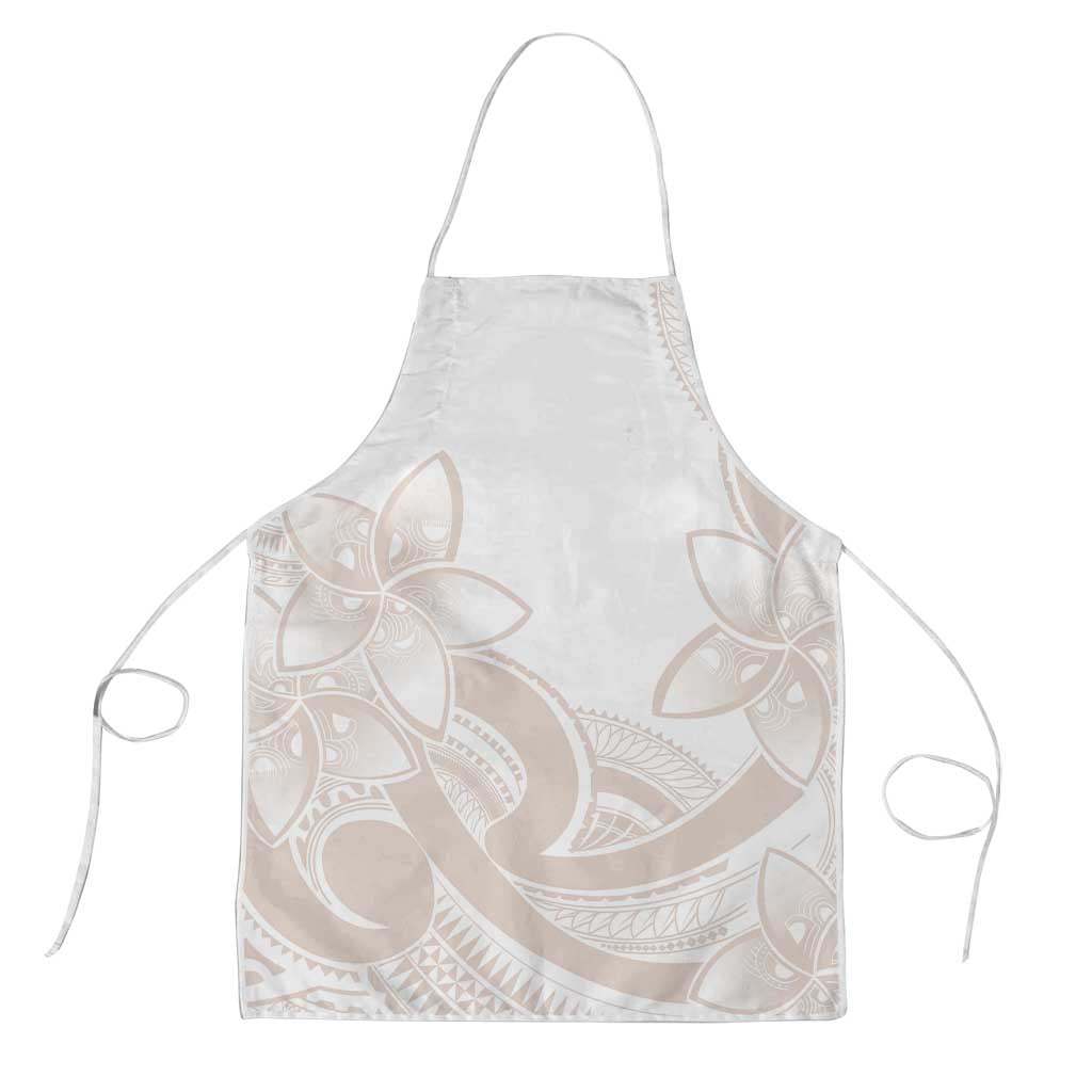 Polynesian Tribal Plumeria Lotu Tamaiti Apron Pastel Nude - Polynesian Pride