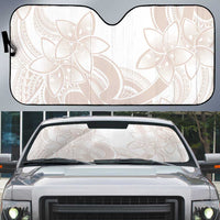 Polynesian Tribal Plumeria Lotu Tamaiti Auto Sun Shade Pastel Nude - Polynesian Pride