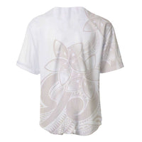 Polynesian Tribal Plumeria Lotu Tamaiti Baseball Jersey Pastel Nude - Polynesian Pride
