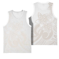 Polynesian Tribal Plumeria Lotu Tamaiti Basketball Jersey Pastel Nude - Polynesian Pride