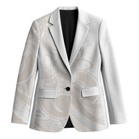 Polynesian Tribal Plumeria Lotu Tamaiti Blazer Pastel Nude - Polynesian Pride