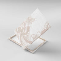 Polynesian Tribal Plumeria Lotu Tamaiti Canvas Wall Art Pastel Nude - Polynesian Pride