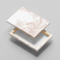 Polynesian Tribal Plumeria Lotu Tamaiti Canvas Wall Art Pastel Nude - Polynesian Pride