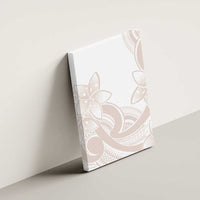 Polynesian Tribal Plumeria Lotu Tamaiti Canvas Wall Art Pastel Nude - Polynesian Pride