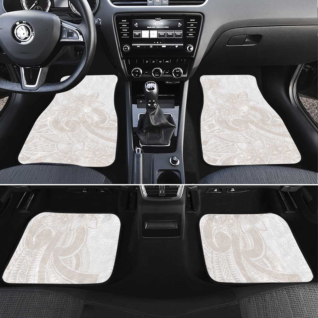 Polynesian Tribal Plumeria Lotu Tamaiti Car Mats Pastel Nude - Polynesian Pride