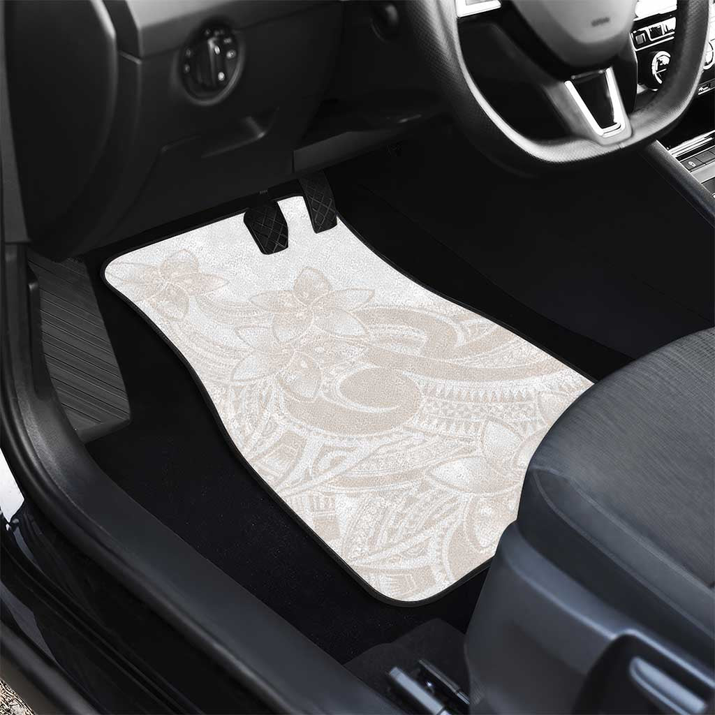 Polynesian Tribal Plumeria Lotu Tamaiti Car Mats Pastel Nude - Polynesian Pride