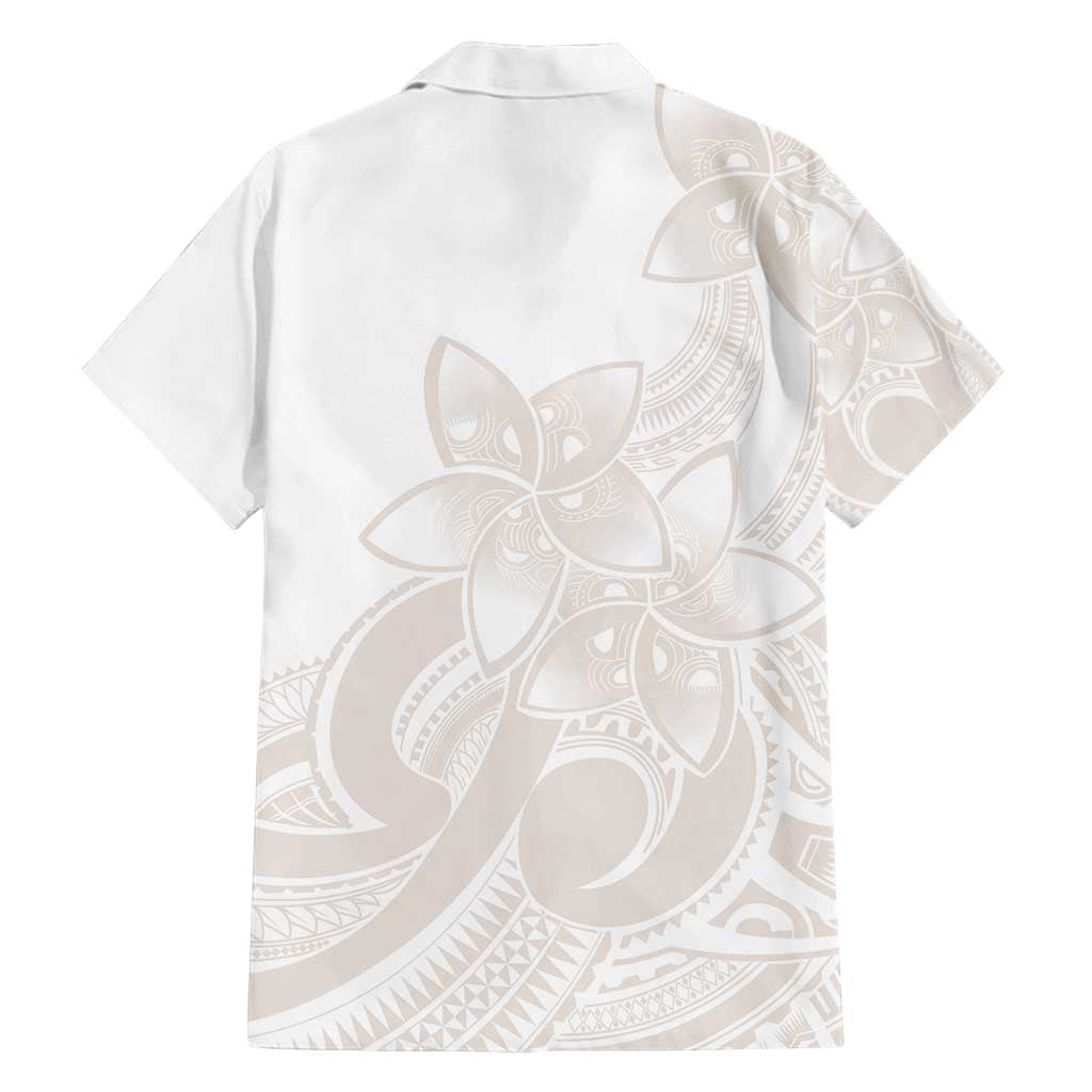 Polynesian Tribal Plumeria Lotu Tamaiti Family Matching Tank Maxi Dress and Hawaiian Shirt Pastel Nude - Polynesian Pride