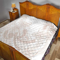 Polynesian Tribal Plumeria Lotu Tamaiti Quilt Pastel Nude - Polynesian Pride