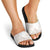 Polynesian Tribal Plumeria Lotu Tamaiti Slide Sandals Pastel Nude - Polynesian Pride