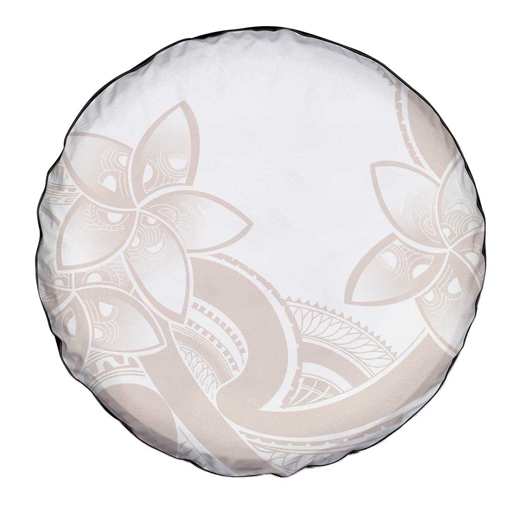 Polynesian Tribal Plumeria Lotu Tamaiti Spare Tire Cover Pastel Nude - Polynesian Pride