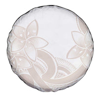Polynesian Tribal Plumeria Lotu Tamaiti Spare Tire Cover Pastel Nude - Polynesian Pride