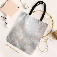 Polynesian Tribal Plumeria Lotu Tamaiti Tote Bag Pastel Nude - Polynesian Pride