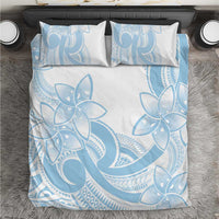 Polynesian Tribal Plumeria Lotu Tamaiti Bedding Set Pastel Sky Blue - Polynesian Pride