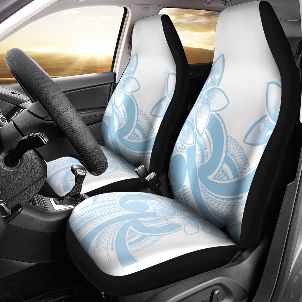 Polynesian Tribal Plumeria Lotu Tamaiti Car Seat Cover Pastel Sky Blue - Polynesian Pride