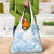 Polynesian Tribal Plumeria Lotu Tamaiti Grocery Bag Pastel Sky Blue - Polynesian Pride
