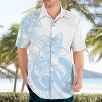 Polynesian Tribal Plumeria Lotu Tamaiti Hawaiian Shirt Pastel Sky Blue - Polynesian Pride