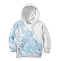 Polynesian Tribal Plumeria Lotu Tamaiti Kid Hoodie Pastel Sky Blue - Polynesian Pride