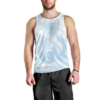 Polynesian Tribal Plumeria Lotu Tamaiti Men Tank Top Pastel Sky Blue - Polynesian Pride