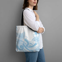 Polynesian Tribal Plumeria Lotu Tamaiti Tote Bag Pastel Sky Blue - Polynesian Pride
