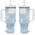 Polynesian Tribal Plumeria Lotu Tamaiti Tumbler With Handle Pastel Sky Blue - Polynesian Pride