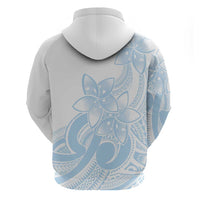 Polynesian Tribal Plumeria Lotu Tamaiti Zip Hoodie Pastel Sky Blue - Polynesian Pride