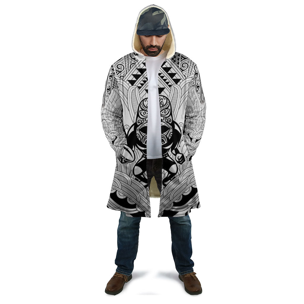2026 Autumn Rugby Nations New Zealand Custom Cloak White Kowhaiwhai Maori Tribal Taniko Motif LT9 - Polynesian Pride
