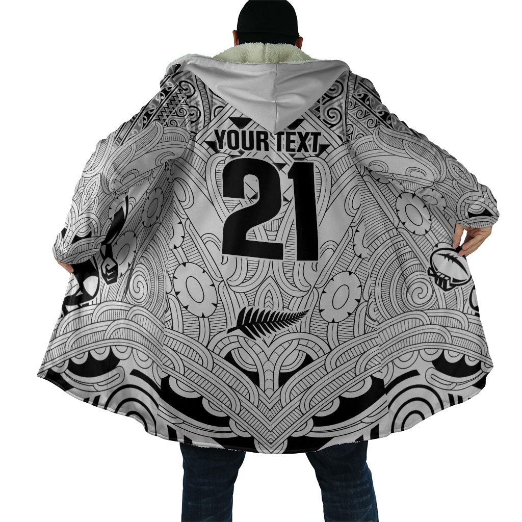 2026 Autumn Rugby Nations New Zealand Custom Cloak White Kowhaiwhai Maori Tribal Taniko Motif LT9 - Polynesian Pride