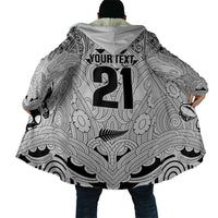 2026 Autumn Rugby Nations New Zealand Custom Cloak White Kowhaiwhai Maori Tribal Taniko Motif LT9 - Polynesian Pride