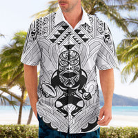 2026 Autumn Rugby Nations New Zealand Custom Hawaiian Shirt White Kowhaiwhai Maori Tribal Taniko Motif LT9 - Polynesian Pride
