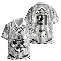 2026 Autumn Rugby Nations New Zealand Custom Kid Hawaiian Shirt White Kowhaiwhai Maori Tribal Taniko Motif LT9 - Polynesian Pride