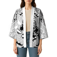 2026 Autumn Rugby Nations New Zealand Custom Kimono White Kowhaiwhai Maori Tribal Taniko Motif LT9 - Polynesian Pride