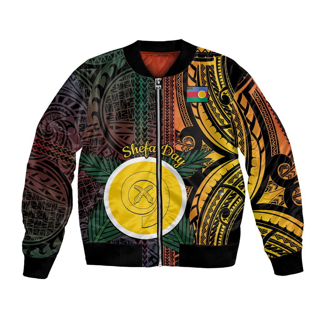 Personalised Shefa Day Bomber Jacket Happy June 18 Vanuatu Province
