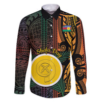 Personalised Shefa Day Family Matching Puletasi and Hawaiian Shirt Happy June 18 Vanuatu Province