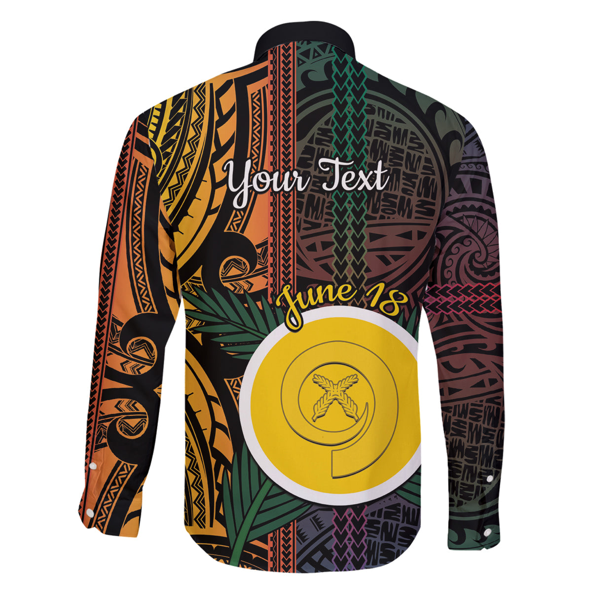 Personalised Shefa Day Family Matching Puletasi and Hawaiian Shirt Happy June 18 Vanuatu Province