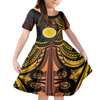 Personalised Shefa Day Family Matching Tank Maxi Dress and Hawaiian Shirt Happy June 18 Vanuatu Province